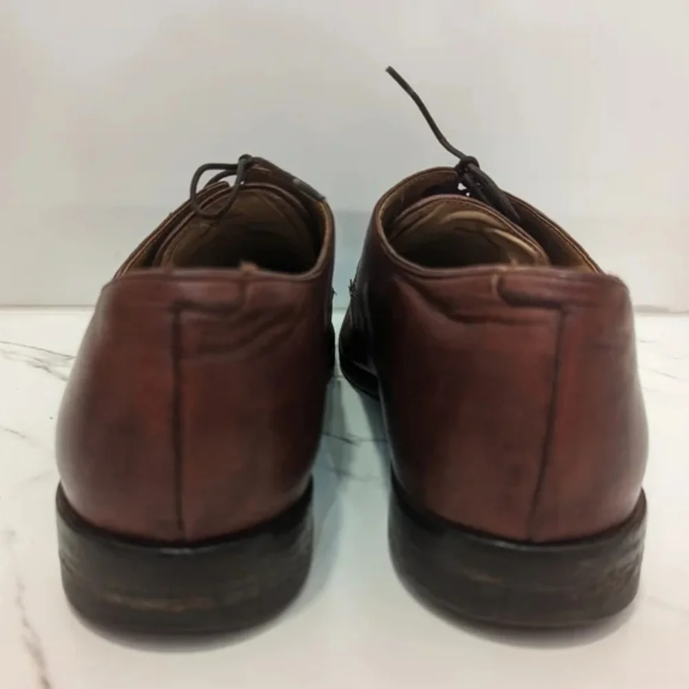 Cole Haan Men's Grand OS Brown Plain Toe Lace Up Oxford Dress Shoes Size 9.5 M